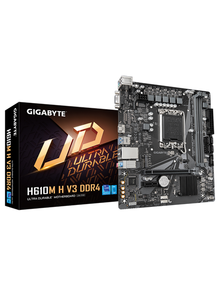 Материнская плата Gigabyte H610M H V3 DDR4, LGA1700, Intel H610, Micro-ATX