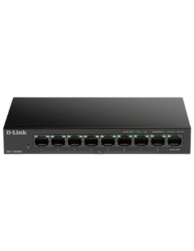 Comutator PoE D-Link DES-1009MP, 8x IEEE 802.3af/at