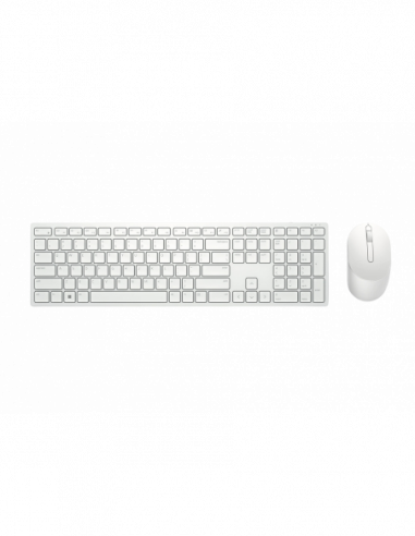 Клавиатуры Dell Wireless Keyboard amp Mouse Dell KM5221W- Multimedia keys- 2.4Ghz- Russian- White
