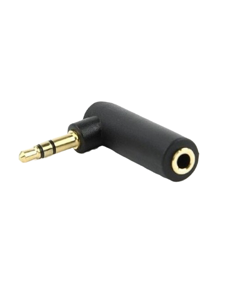 Audio Adaptor Cablexpert A-3.5M-3.5FL, 3.5mm 3-pin (F) - 3.5mm 3-pin (M), Negru