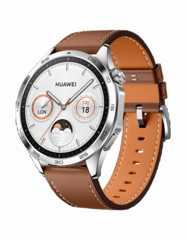 Нательные устройства Huawei HUAWEI WATCH GT 4 46mm- Brown with Brown Leather Strap