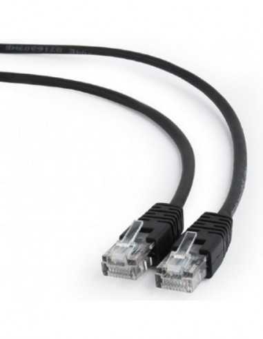 Патч-корды 2m- FTP Patch Cord Black- PP22-2MBK- Cat.5E- Cablexpert- molded strain relief 50u plugs