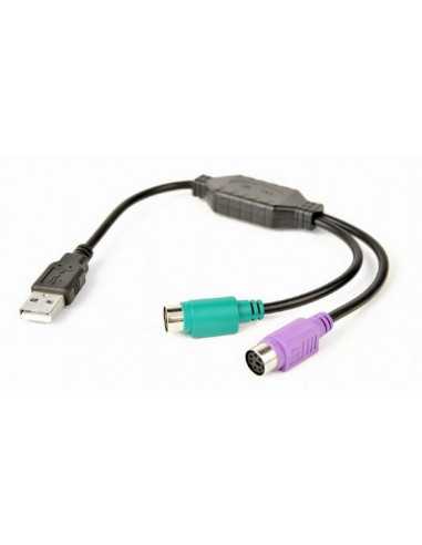 Адаптеры Converter USB to PS2- 0.3 m- Black- UAPS12-BK