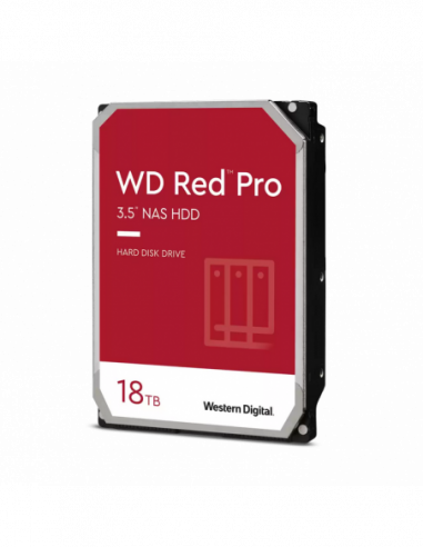 Настольное хранилище HDD 3.5 3.5 HDD 18.0TB-SATA-512MB Western Digital Red Pro (WD181KFGX)- NAS- CMR- 7200rpm- 2.5M (MTBF)
