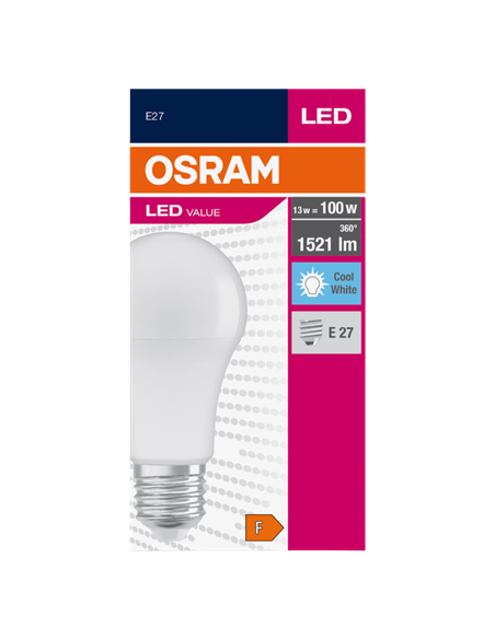 Bec cu LED Osram VALUECLA100 13W/840, E27, Alb