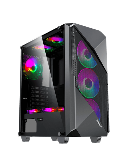 Carcasă PC Gamemax Revolt, Midi-Tower, Fără PSU, Negru