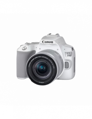 Aparate foto DSLR DC Canon EOS 250D amp EF-S 18-55mm f3.5-5.6 IS STM KIT-White