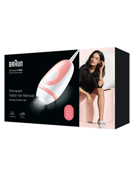 Фотоэпилятор Braun PL1000 Silk-expert Mini, Розовый | Белый Фотоэпилятор Braun PL1000 Silk-expert Mini, Розовый | Белый