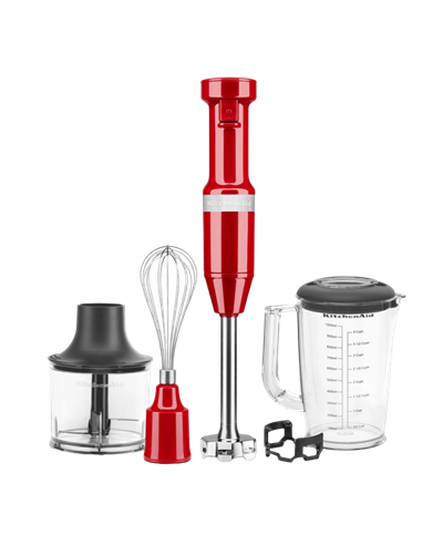 Blender de mână KitchenAid 5KHBV83EER, Roșu