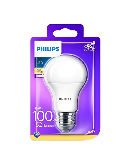 Bec cu LED Philips WW 230V FR ND, E27, Alb Cald