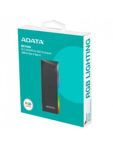 Carcasa externa pentru SSD ADATA EC700G, AEC700GU32G2-CGY