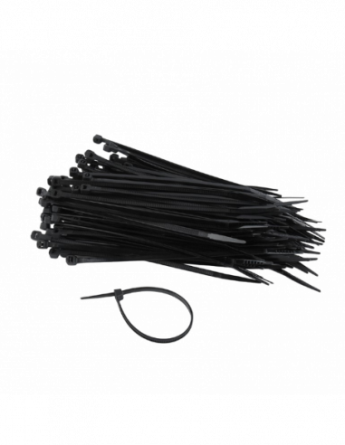 Accesorii pentru cablu torsadat Cable Organizers (nylon ties) 150mm 3.6mm- bag of 100 pcs- Black- Cablexpert