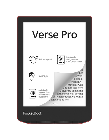 eBook Reader PocketBook Verse PRO 634, Roșu Pasiune