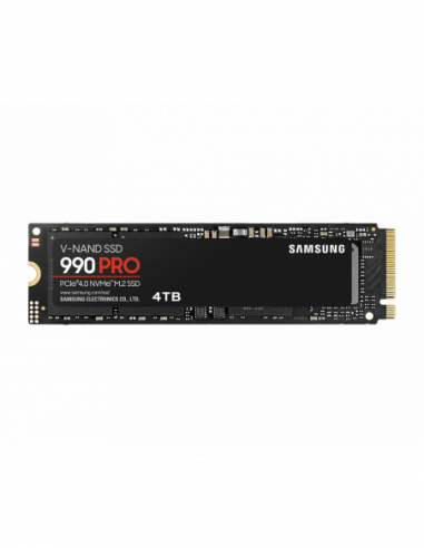 M.2 PCIe NVMe SSD .M.2 NVMe SSD 4.0TB Samsung 990 PRO [PCIe 4.0 x4- RW:74506900MBs- 1400K1550K IOPS- 2.4PB- 3DTLC]