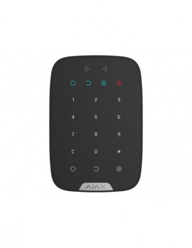 Sisteme de securitate Ajax Wireless Security Touch Keypad KeyPad Plus- Black- encrypted contactless cards and key fobs