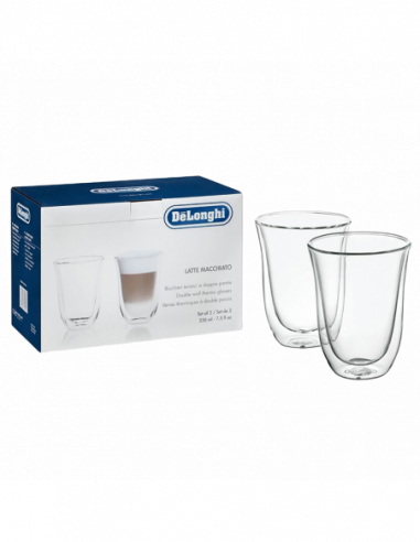 Термосы и чашки Glass cups DeLonghi 220ml 2pcs