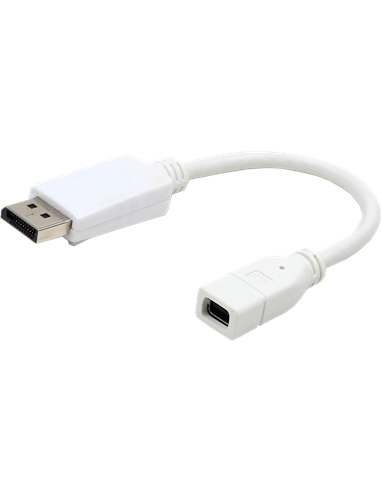 Adaptor Video Cablexpert A-mDPF-DPM-001-W, MiniDP (F) - DisplayPort (M), 0,1m, Alb