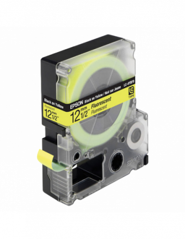Cartuș de etichete Epson Tape Cartridge EPSON 12mm9m- Fluor BlkYell- LK4YBF C53S654010