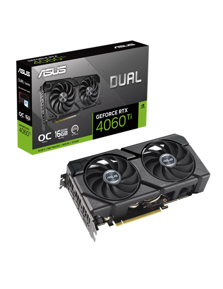 Placă Video ASUS DUAL-RTX4060TI-O16G-EVO, 16GB GDDR6 128bit (DUAL-RTX4060TI-O16G-EVO)