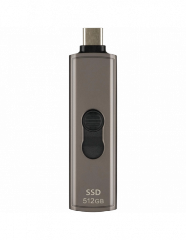 Unitate SSD externă portabilă USB3.0 .512GB Transcend Portable SSD ESD330C Brown- USB-C 3.1 10Gbps- Metallic CaplessSlider (64.