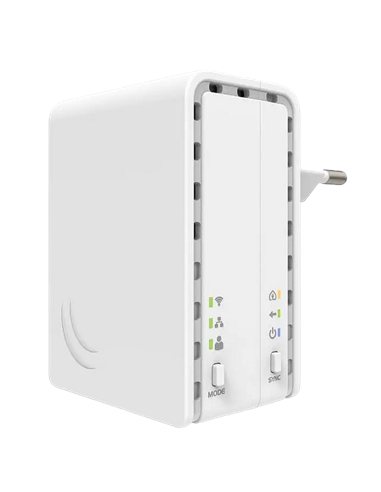 Powerline Adapter MikroTik PL7411-2nD, până la 100 Mbps, Alb