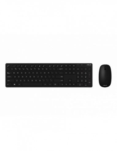 Tastaturi Asus Wireless Keyboard amp Mouse Asus W5000- 13 Fn keys- Ultra thin- Metal-like finish- Silent- 800-1600dpi- 3 buttons