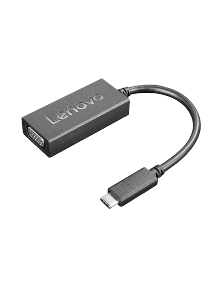 Adaptor USB Lenovo USB-C to VGA, Negru