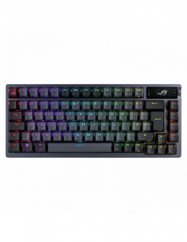 Игровые клавиатуры Asus Gaming Wireless Keyboard Asus ROG Azoth- Mechanical- 75 layout- ROG NX SW- PBT- RGB- Macro- OLED display