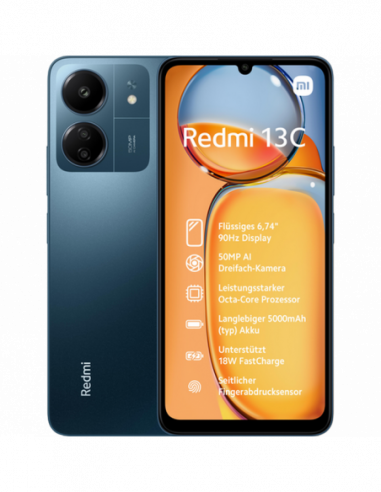 Мобильные телефоны Xiaomi Redmi 13C 8256 Gb EU Navy Blue