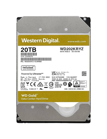 Unitate HDD Western Digital WD Gold, 3.5", 20 TB WD202KRYZ