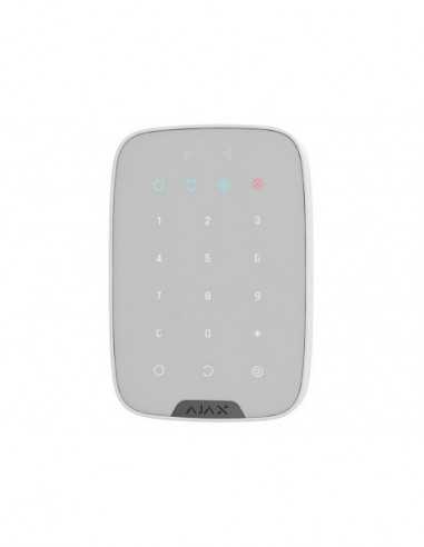 Защитные системы Ajax Wireless Security Touch Keypad KeyPad Plus- White- encrypted contactless cards and key fobs