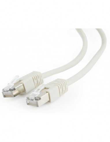 Патч-корды 10m- FTP Patch Cord Gray- PP22-10M- Cat.5E- Cablexpert- molded strain relief 50u plugs