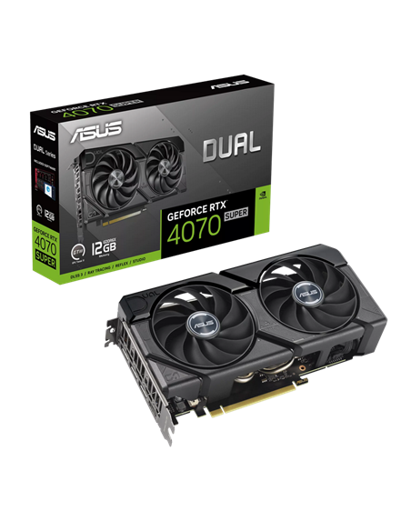 Видеокарта ASUS DUAL-RTX4070S-12G-EVO, 12ГБ GDDR6X 192бит