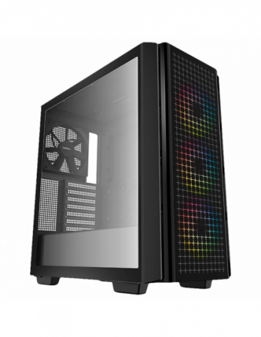 Корпуса Deepcool Case ATX Deepcool CG540- wo PSU- 4x120mm (3xARGB fans)- 2xTempered Glass- 2xUSB3.0- Black