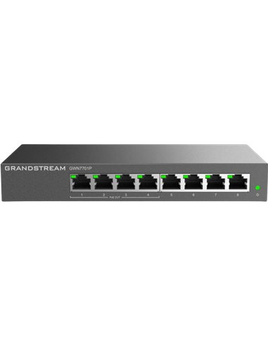 Comutator PoE Grandstream GWN7701P, 4x IEEE 802.3af/at