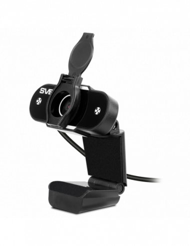 Camera PC SVEN Camera SVEN IC-915- 720p30fps- FoV 60- Fixed focus- Shutter- Mic- Mounting Clamp- 1.5m- USB+3.5mm- Black