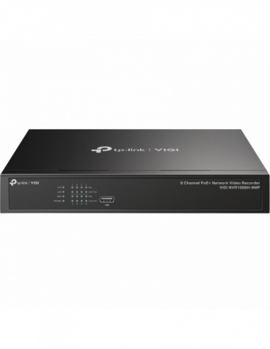 Сетевой рекордер видеонаблюдение TP-Link VIGI NVR1008H-8MP- 8 Channel PoE+ Network Video Recorder