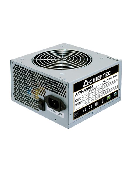 Блок питания для компьютеров Chieftec APB-500B8, 500Вт, ATX, Немодульный