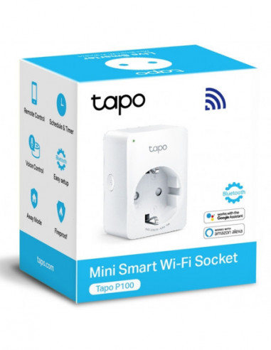 Розетки, зарядное устройство USB TP-LINK Tapo P100 Mini Smart Wi-Fi Socket