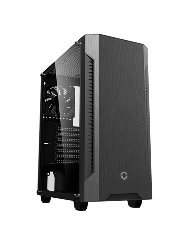 Carcasă PC Gamemax Fortress TG, Midi-Tower, Fără PSU, Negru