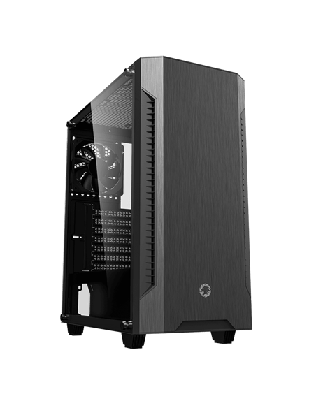 Carcasă PC Gamemax Fortress TG, Midi-Tower, Fără PSU, Negru