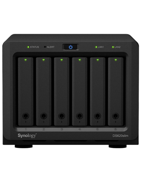 Сетевое хранилище SYNOLOGY DS620slim, Чёрный