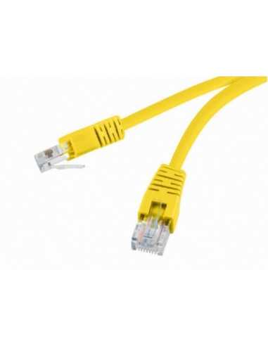 Cordoane de corecție 1 m- Patch Cord Yellow- PP12-1MY- Cat.5E- Cablexpert- molded strain relief 50u plugs