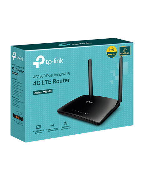 Router fără fir TP-LINK Archer MR400, 4G, Negru