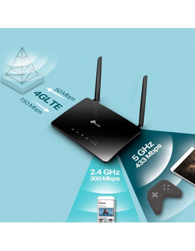 Router fără fir TP-LINK Archer MR400, 4G, Negru