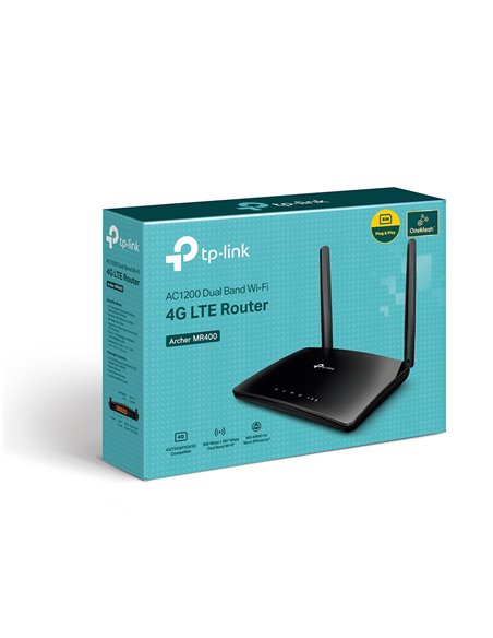 Router fără fir TP-LINK Archer MR400, 4G, Negru