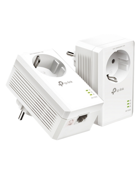 Адаптер Powerline TP-LINK TL-PA7017P KIT, AV1000, 1000 Мбит/с, Белый