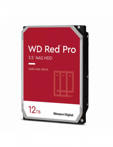 Unitate de stocare HDD 3.5 pentru desktop 3.5 HDD 12.0TB-SATA-256MB Western Digital Red Pro (WD121KFBX)