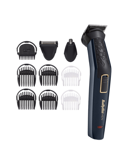 Trimmer pentru bărbați BaByliss 8-in-1 Carbon Steel Multi Trimmer MT728E, Negru