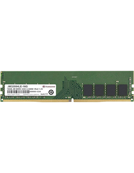 Оперативная память Transcend JM3200HLE-16G, DDR4 SDRAM, 3200 МГц, 16Гб